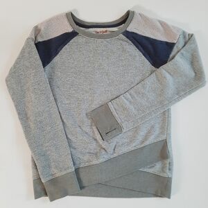 Cat & Jack Tween Girls Pullover Sweatshirt Gray Blue and Purple Size Large